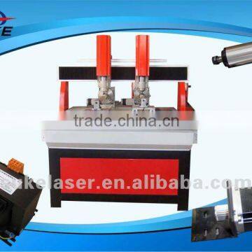 Two head cnc router with rotating attachment