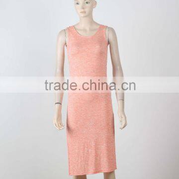 China Factory Wholesale Ladies Western Simple Long Dress Sleeveless Party Dress