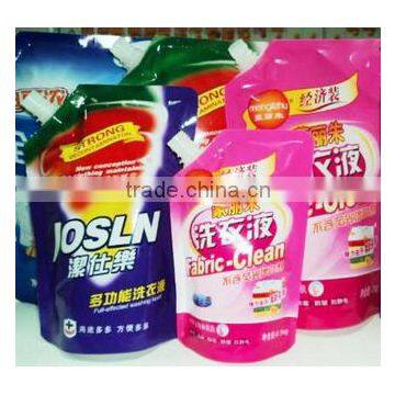 Washing Powder Liquid Stand up Bag With Spout, Laundry Detergent Standing Spouted Pouch