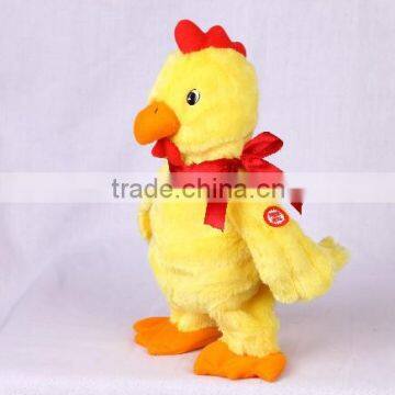 Walking and nodding stuffed plush animal Chick toy