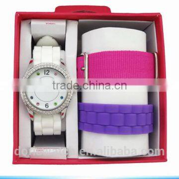 2015 China wholesale interchangeable gift sets quartz watch with good quality