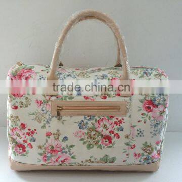 Pringted Canvas Travel Bag With Cosmetic Bag photo-3