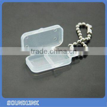 Clear plastic battery carrying case for hearing aids