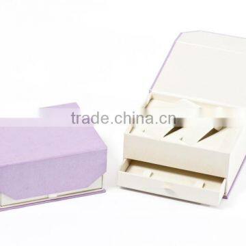 Elegant Purple Paper Jewelry Box With Magnet Closure photo-2