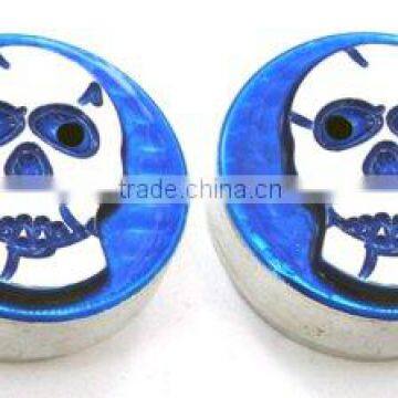 All Sales Interior Dash Knobs (set of 4) AC+4wd knob- Skull Blue