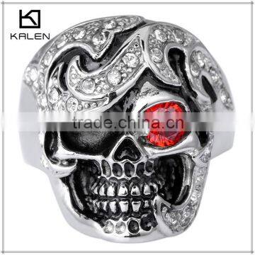 2015 men skull stainless steel rings from China wholesale