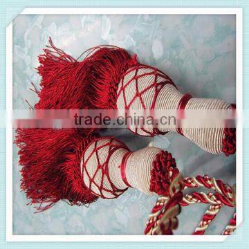 New Design Decorative 100% Polyester Decorative Curtain Tassel / Fringe / Tieback