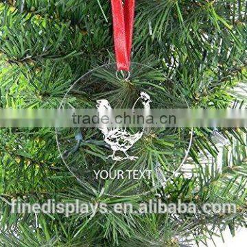 Personalized Custom Dog Clear Acrylic Hanging Christmas Tree Ornament with Re...