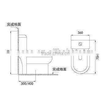 Modern Design Toilet TC--38687 photo-2