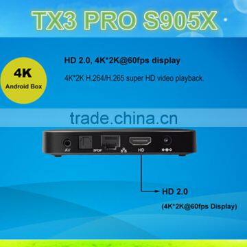 TX3 Pro s905x 1g8g android smart tv box android 6.0 google box kodi 16.1 fully loaded media player