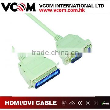 VCOM Male To Male DB25 To 18C ASS CN36 Printer Cable