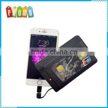 Promotional Hot sale 2200mAh Fashion Wireless phone charger wallet