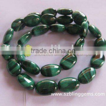 Wholesale Semi precious stone natural Malachite oval shape beads