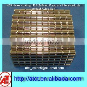 D8.2x8 Nickel coating magnet producers