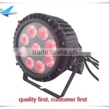 Waterproof stage light 9x18w rgbwa uv 6 in 1 par can light price