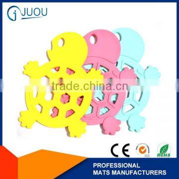 Cute turtle shaped eco-friendly silicone plate mat