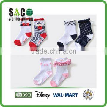 Cartoon cute bow and flower colorful children socks