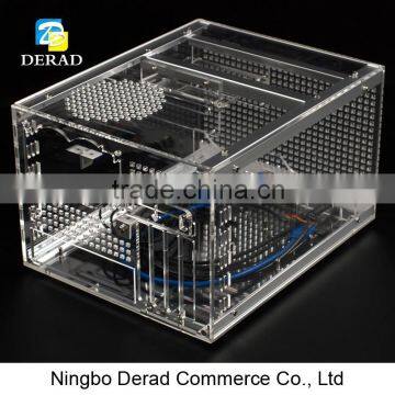 PC-C670 High Quality Personalized Horizontal M-ATX PC Custom Acrylic Transparent Plexiglass Desktop Computer Case