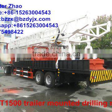 BZT1500 trailer mounted water well drilling rig