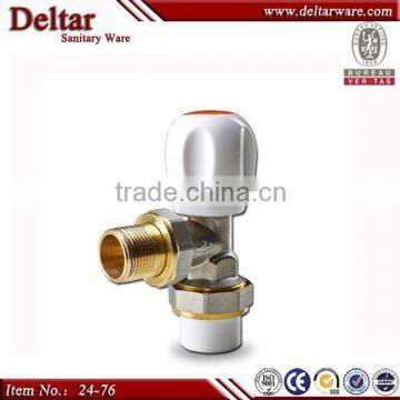 brass material chromed finish hydraulic valve , cold water angle valve