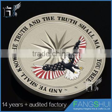 Refinement metal logo coin