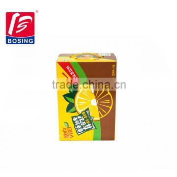 Beverage juice corrugated board packaging box with customized size and design