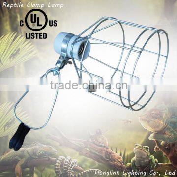 60W/150W/200W 6.5'' E26/E27 UL Reptile wire guard Clamp Lamp