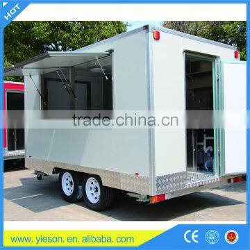 Small or big wheels fast food carts kiosk/food selling car/food street kiosk for sale