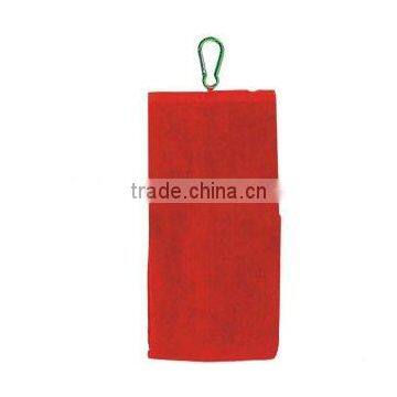 Red Microfiber sports towel(golf towel)