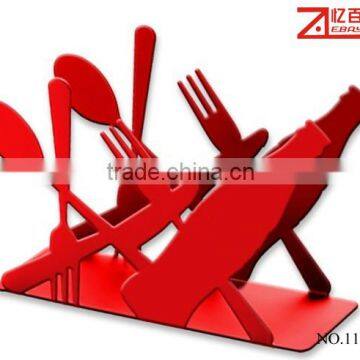 contemporary red metal napkin holder for sale