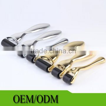 Skin care Titanium Microneedle Derma Roller Gold/Silver Dermaroller Skin 600 Needles Home Use