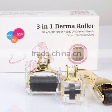 Skin derma Roller 3 IN 1 skin rejuvenation derma roller system