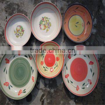 hand painted ceramic plates