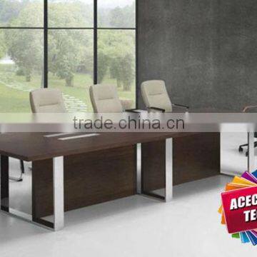 Office furniture/Executive table/Meeting desk/Chromed Stainless Steel luxury office table