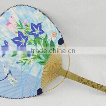 Popular the lowest price use gift OEM avalible bamboo craft bamboo fan with beautiful picture