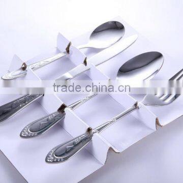 4pcs cutlery set in color box (spoon ,fork,knife teaspoon )