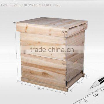 Beekeeping Tool import Fir Wood two level Beehive for Beekeeping