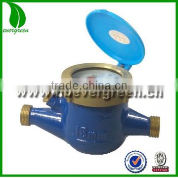 Single jet brass water meter