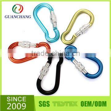 stainless colorful printed Aluminum carabiner hook