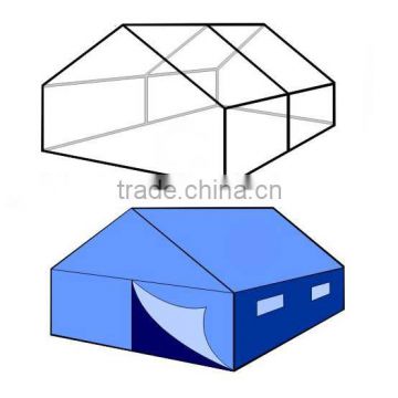 steel tube frame temporary shelter