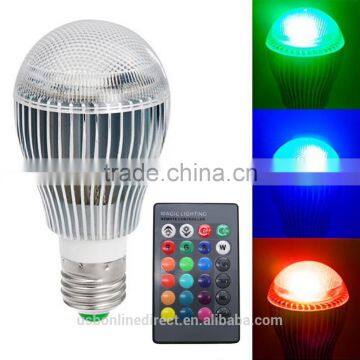 New Products 9W Led Bulb e27 Led Light Color LED RGB Magic Led Bulb With Wireless Remote