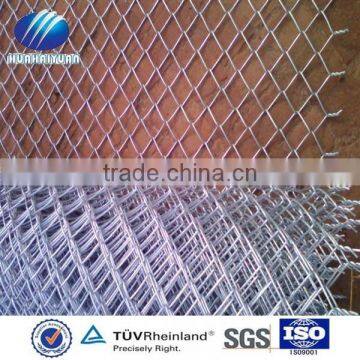 Low Price Galvanized Chain Link Mesh Fabric diamond mesh fence wire fencing ( Factory )