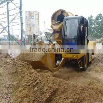 self loading power shift and propelled concrete mixer truck with pump diesel engine air conditioner