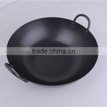 Hand Hammered Cooking Non Stick Industrial Carbon Steel Wok