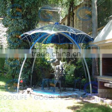 GoodLife 100% virgin material ten years warranty 6mm thick bule polycarbonate sheet for summer house green house