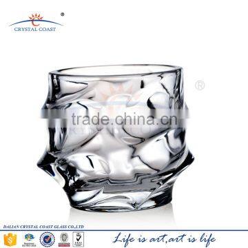 Set of 25 Oz. Clear Crystal Decanter and Six 10.14 Oz. Heavy-Base Whisky Glasses, Whiskey Tumblers, 1+6-Piece Set photo-3