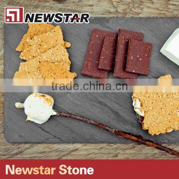 Convenient Black Slate Stone Serving Tray/plate/cup Dinnerware photo-3