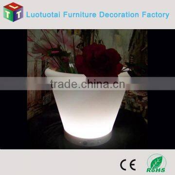 2015 Hot Sale Rechargeabale 16 Color Change Decorative Led Flower Pots for Sale