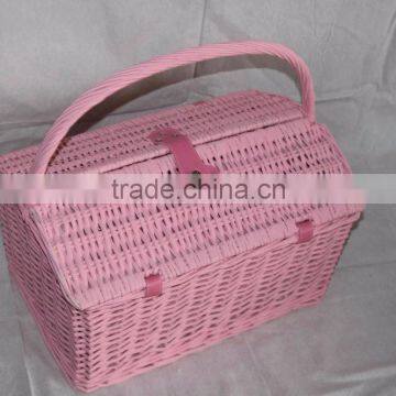 2017 wholesale 2 Person colorful Wicker Picnic basket for sale