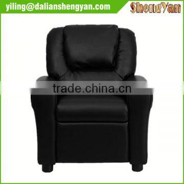 Black Kids Padded PU Leather Recliner Chair photo-5